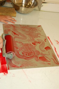 Plate washed out with water
